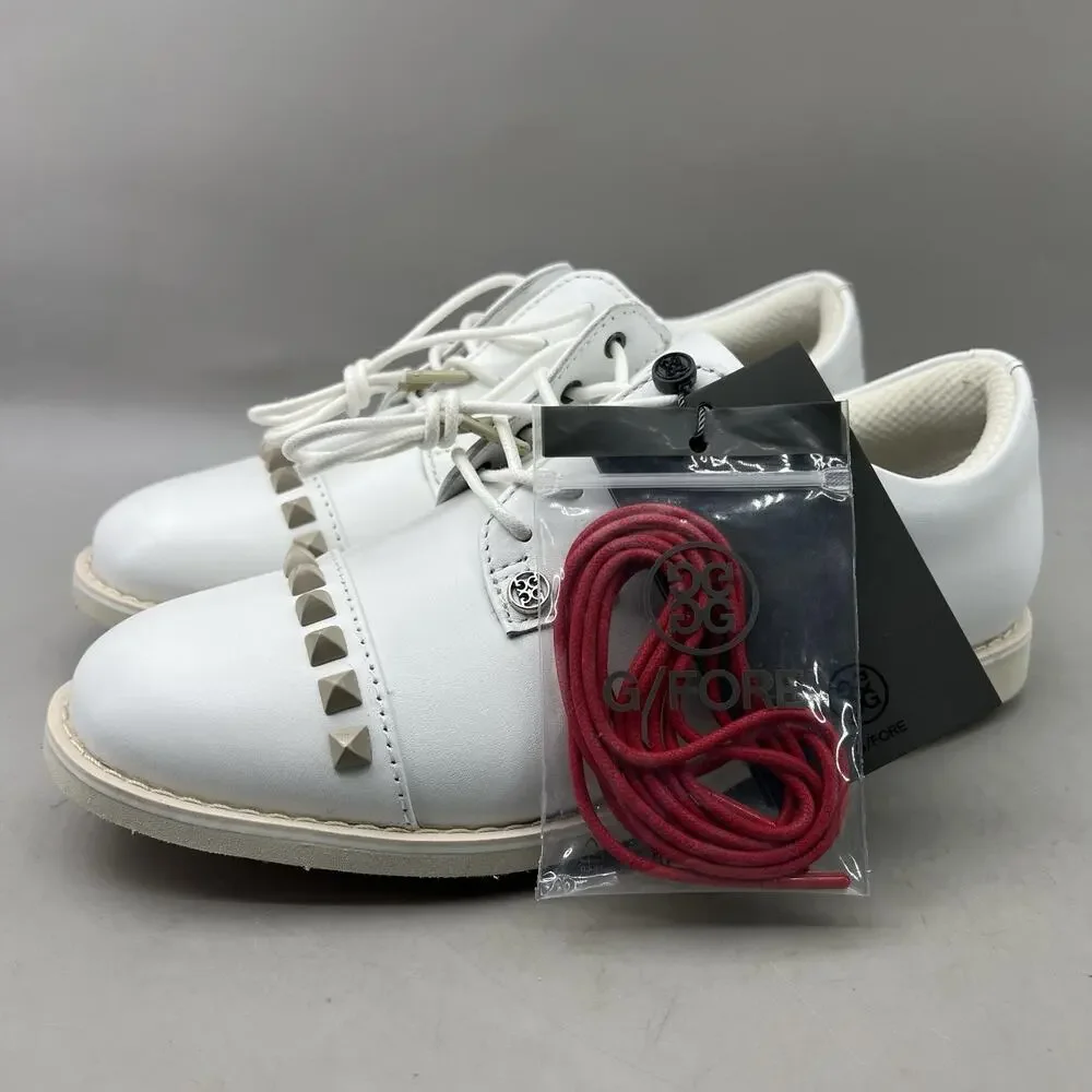 G/Fore Gallivanter Studded Golf Shoes Women Size 6 White Spikeless Sneakers NEW